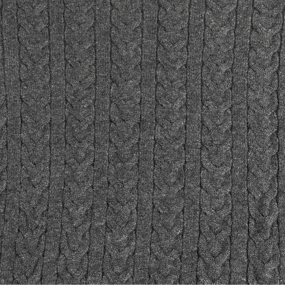 Tommy Hilfiger size small dark grey textured sweater scoop neck & chest logo EUC - Picture 6 of 11